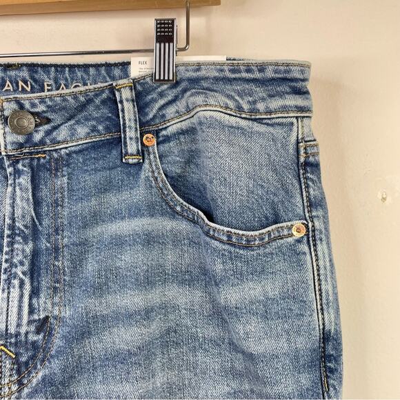 American Eagle 90s Straight Leg Flex Stretch Denim Blue Jeans Mens 36 New nwt - Picture 4 of 14